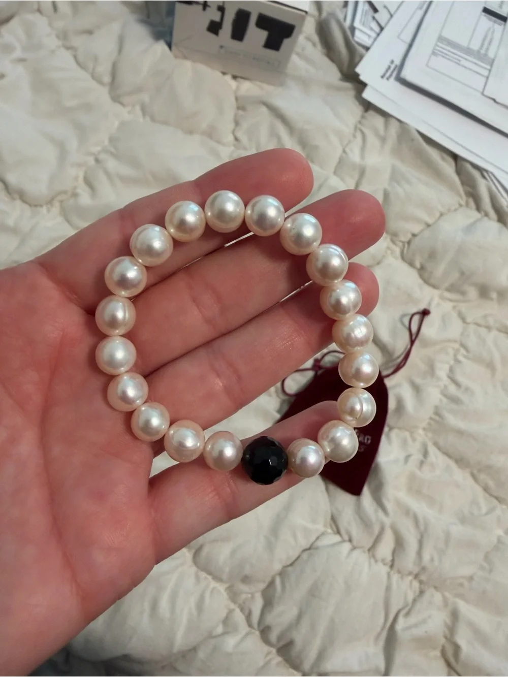 2 Helzberg Pearl bracelets & earrings